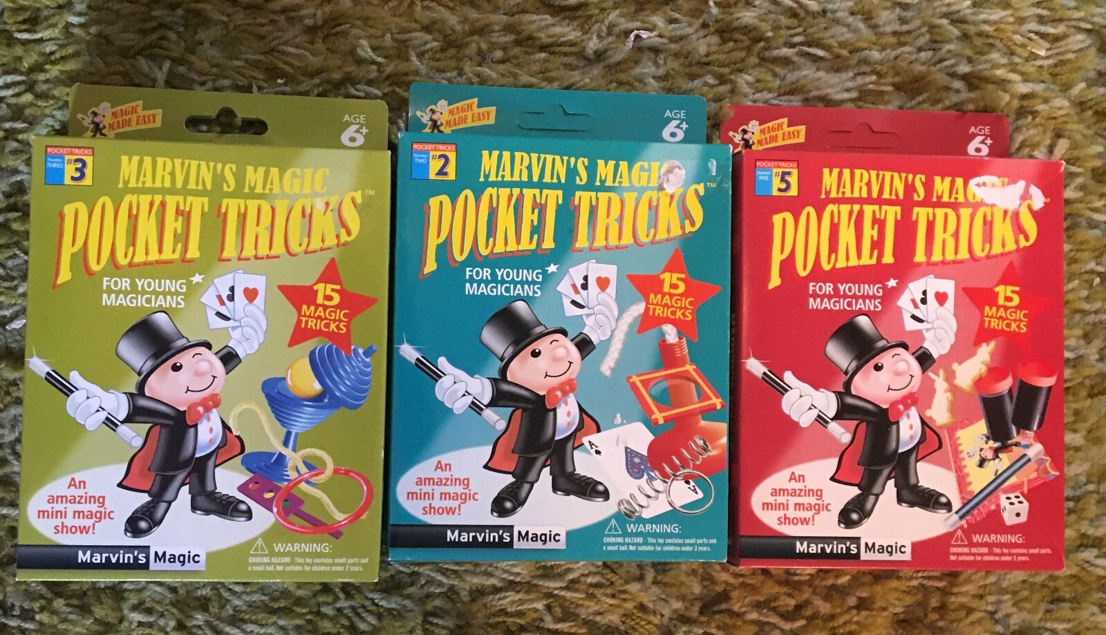 Marvin's Magic Pocket Tricks New 3 Sets 45 Magic Tricks NIB