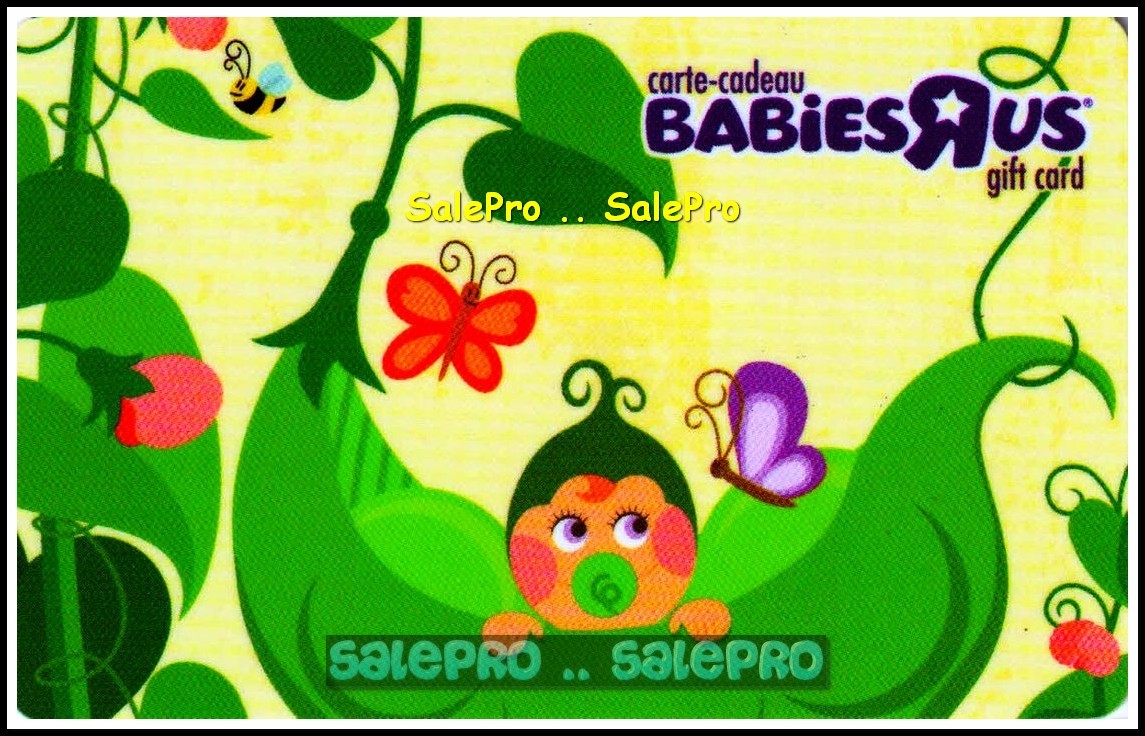 TOYSRUS 2010 CANADA BUTTERFLY PEAS BABY JUMGLE LIFE FR/ENG COLLECTIBLE GIFT CARD