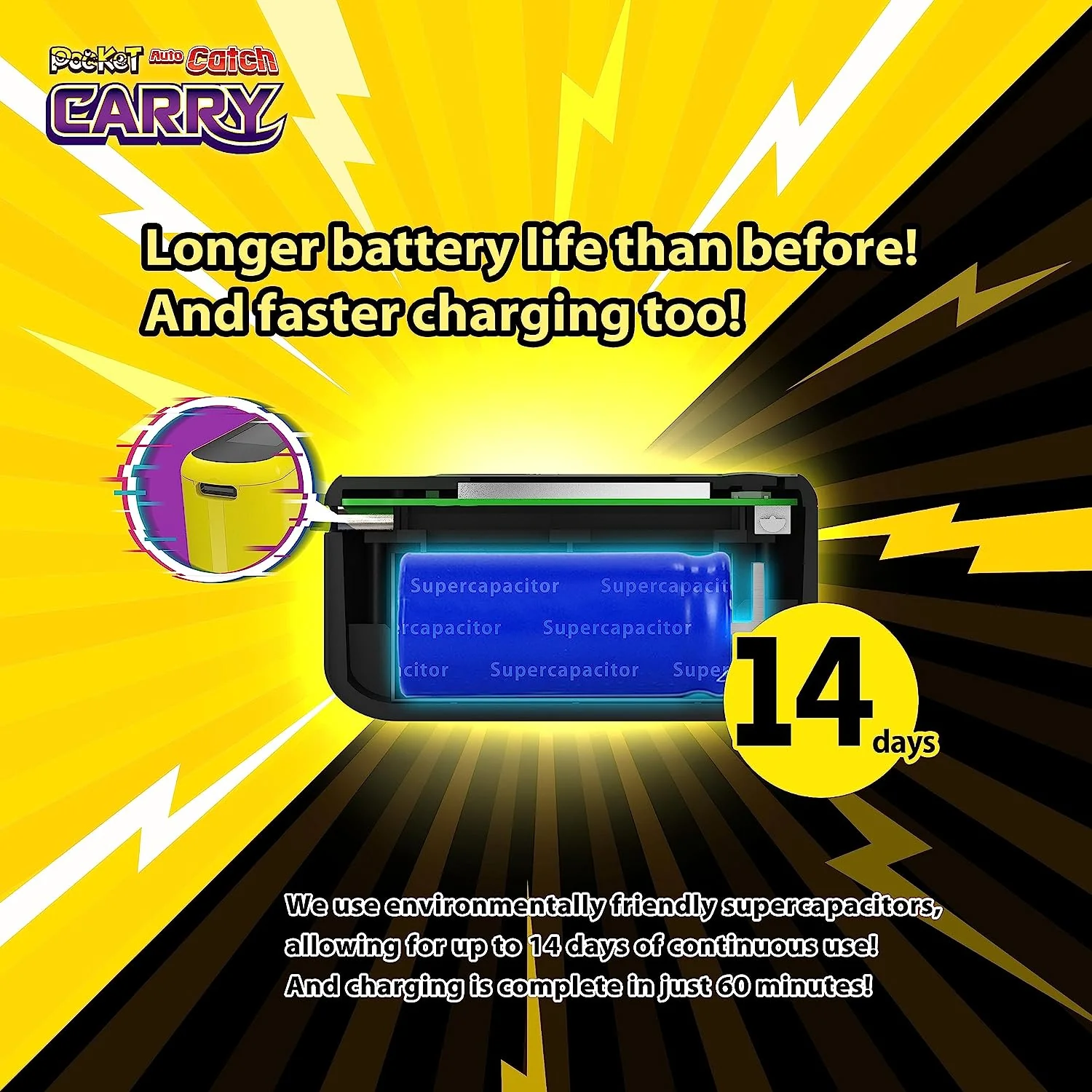 Brook Pocket Auto Catch Carry for Pokemon Go - Yellow