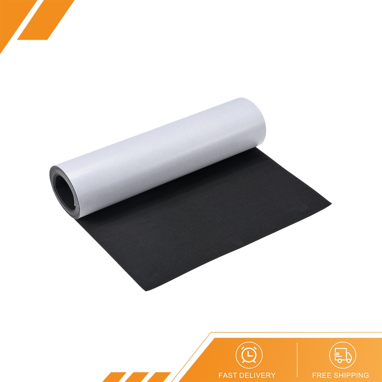 EVA Foam Sheets Black Self Adhesive Back 6.56ft 11.8" 1mm Thickness