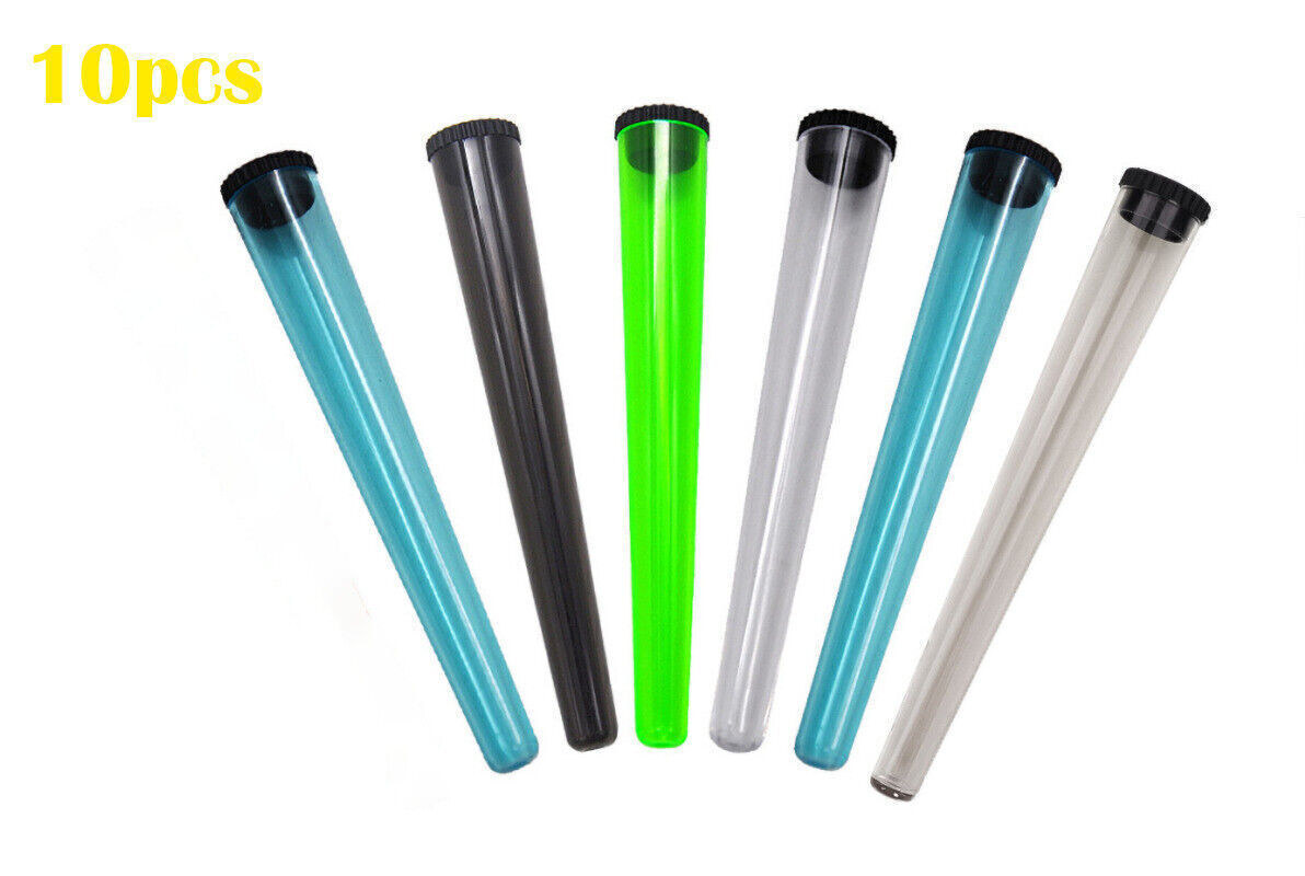 Pack of 10 Random Color Portable Tapered Dispensing Tubes with Caps 115mm