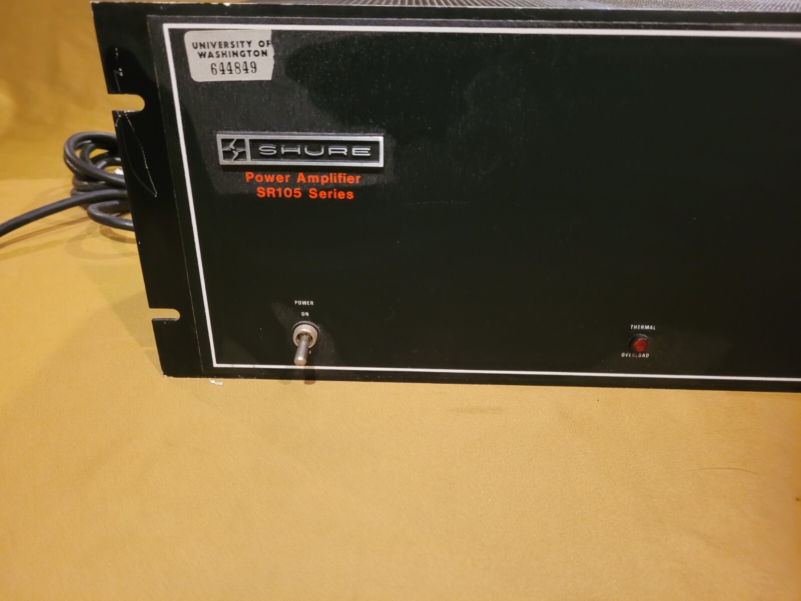 Shure SR105 Series Solid State Mono Power Amplifier Tested Nice Vintage