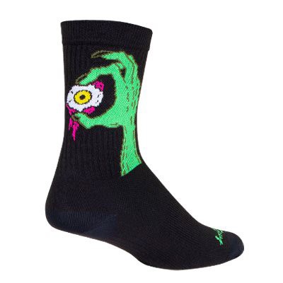 Sockguy Stink Eye Crew 6" Socks, 9-13, Black