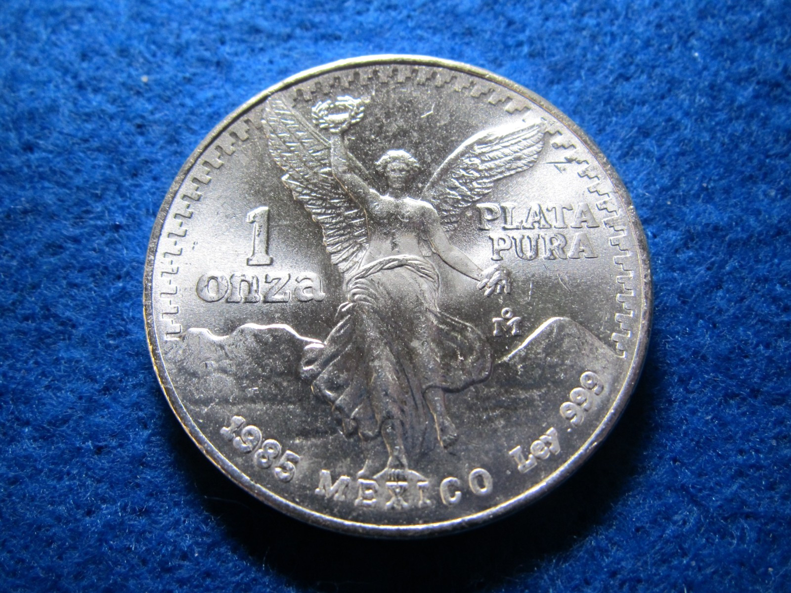 1985 Mexico Silver Libertad - Very Choice Bright Uncirculated
