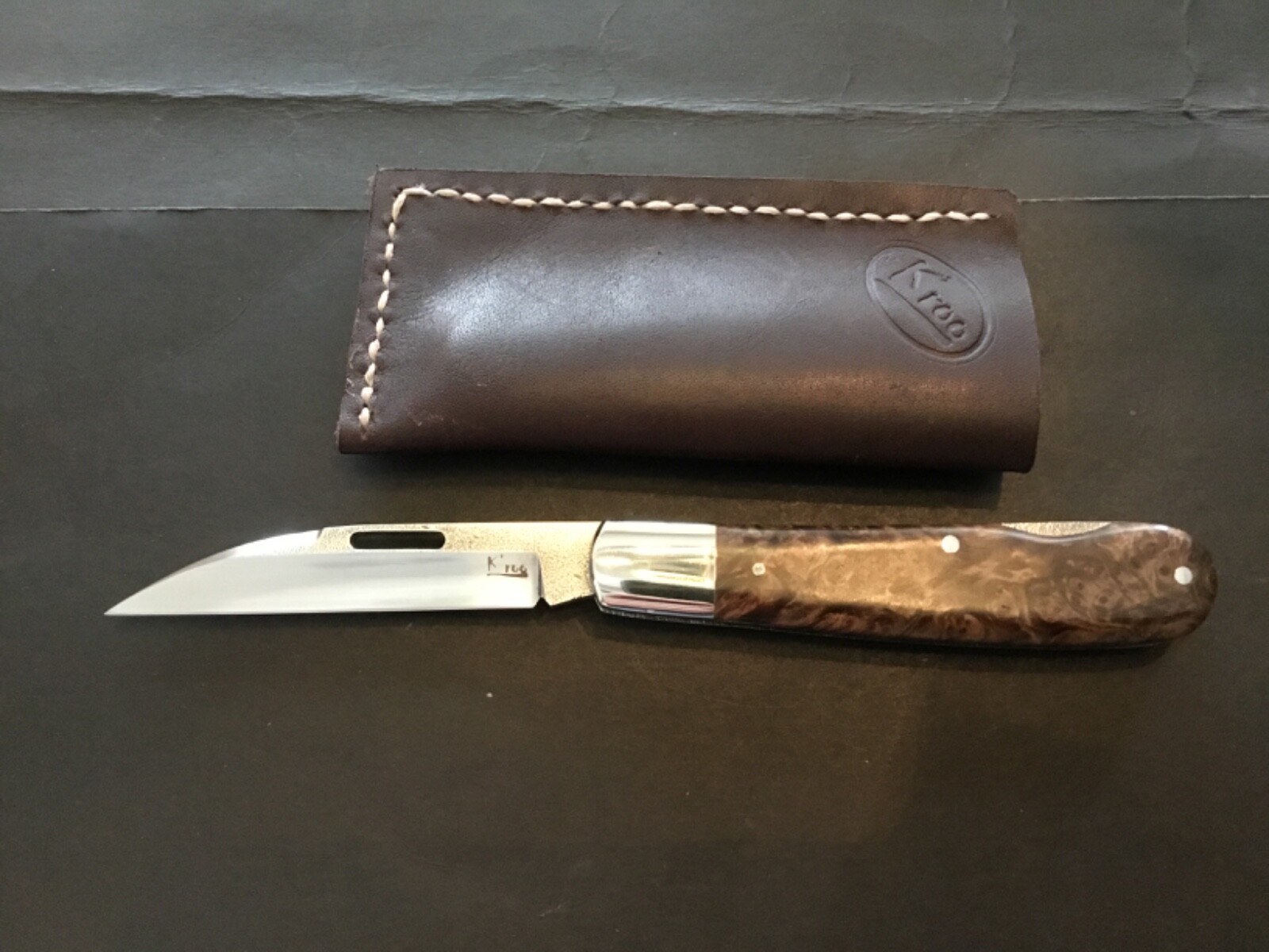 Custom K'roo W. O'Kelly Swayback Lockback Slipjoint Folder Folding Knife