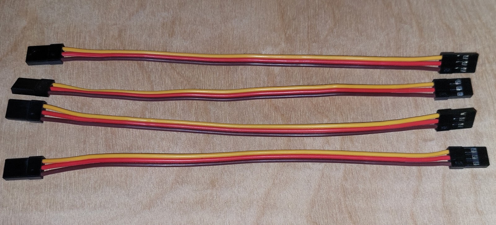 4 Pcs Servo ESC Lead Wire Cable 3 Pin Male to Male 22AWG 5.9in for RC Car Drone