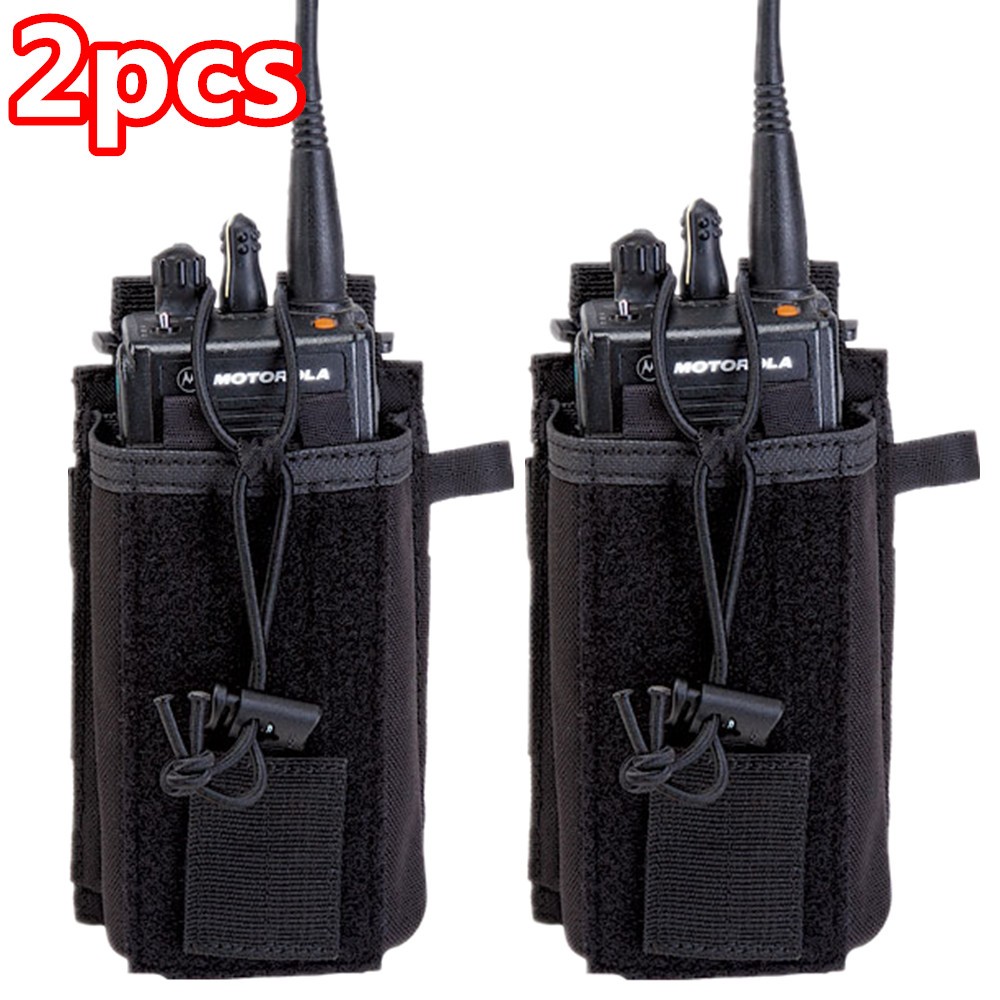 2 PCS Tactical Molle Radio Pouch Outdoor Military Magazine Walkie Talkie Pouch