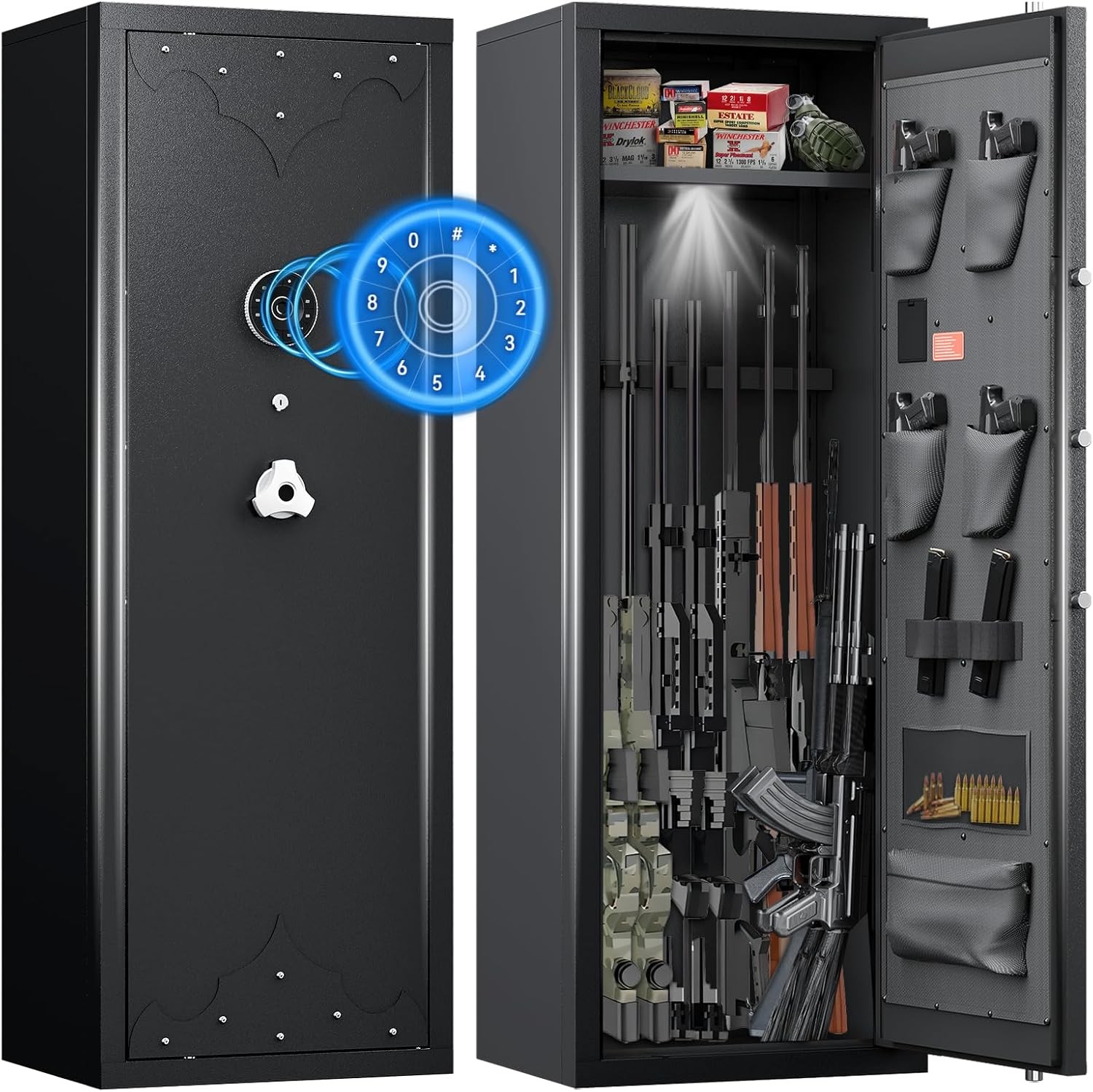 KAER 12-15 Rifle Gun Safe, Home Safes for Rifles and Pistols, Large Unassembled