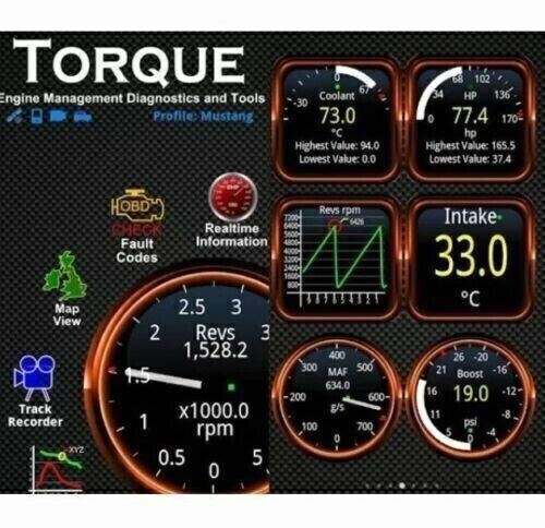 ELM327 Torque Pro Bluetooth OBD2 OBDII Adapter Car Bluetooth Scanner Code Reader