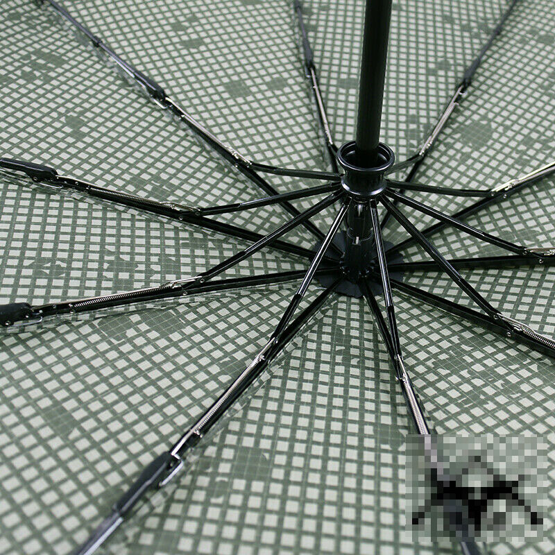 Tactical Nylon Waterproof Rainproof Sunshade Fold Umbrella Night Camouflage