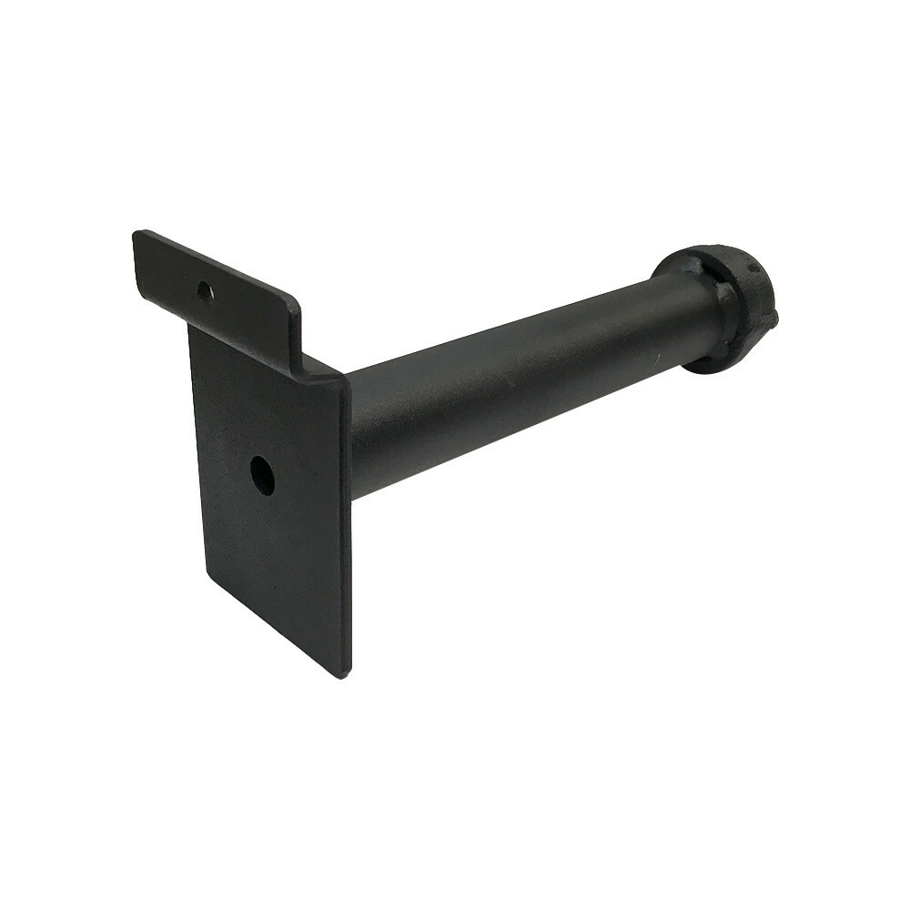 6" Black Slatwall Pipe Straight Faceout Hook Shelf Support Pipe Line Rack - 6PC