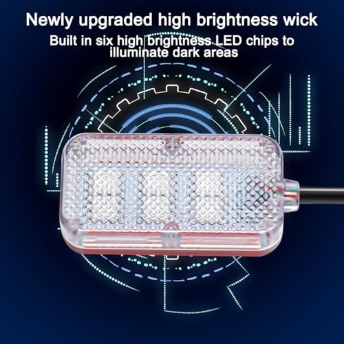 Car Interior LED Lights, 8 in 1 4PCS Vehicle Ambient Lamp USB Interface