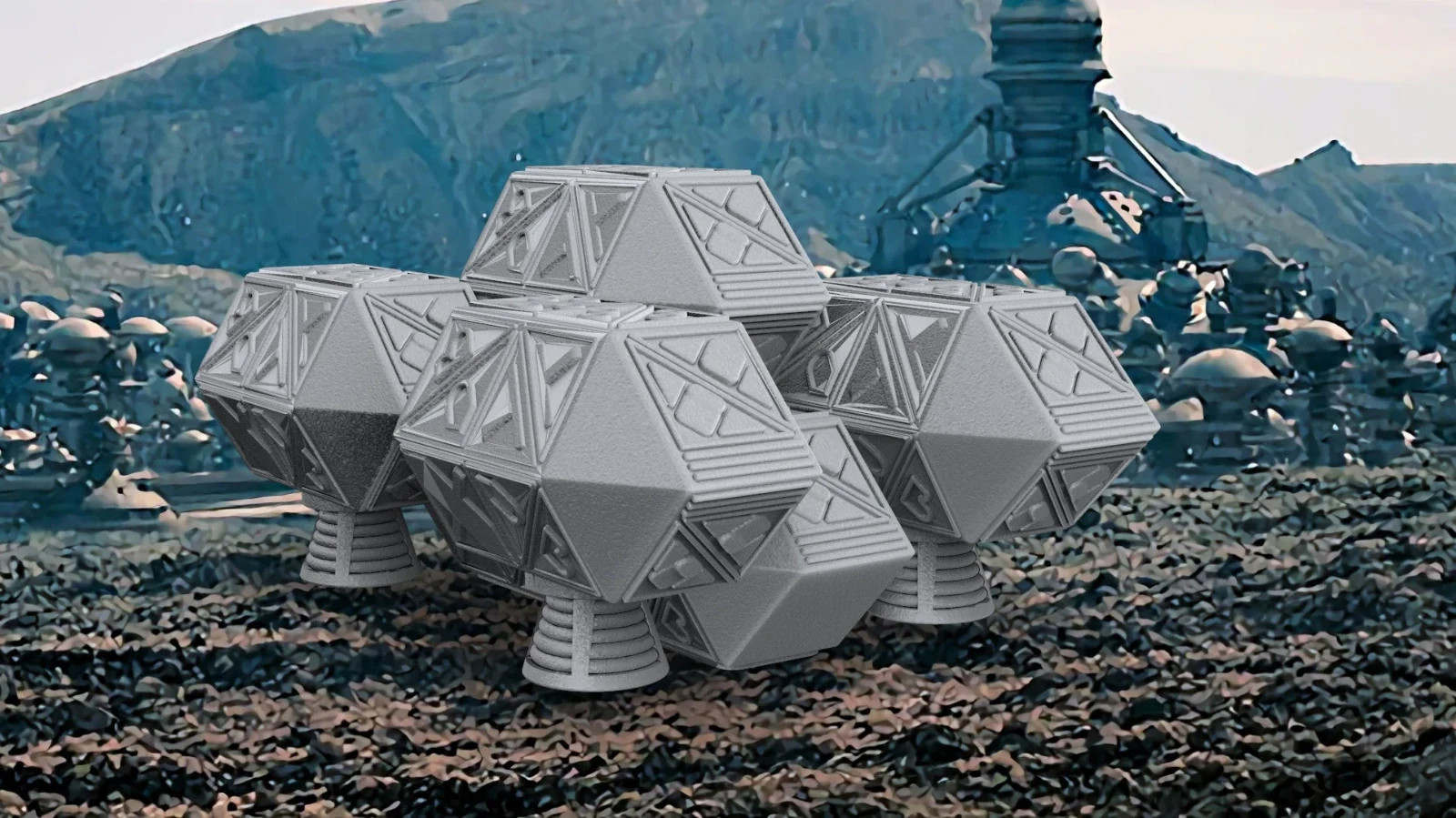 Imperial Dalek Shuttle - 28mm scale 3D printed plastic model kit (Doctor Who)
