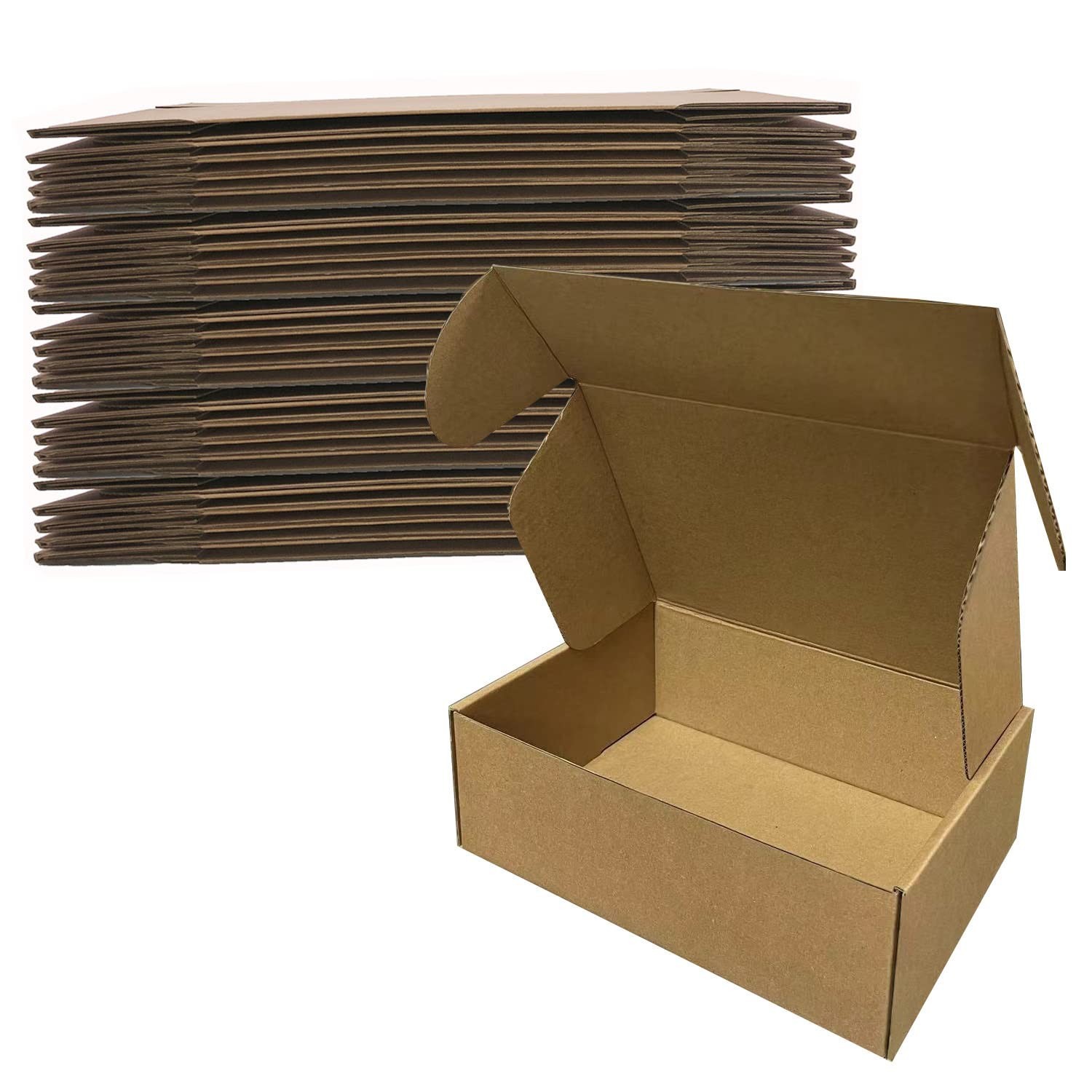 9x6x3 inch Shipping Boxes Pack of 25，Livejun Brown Corrugated Cardboard B