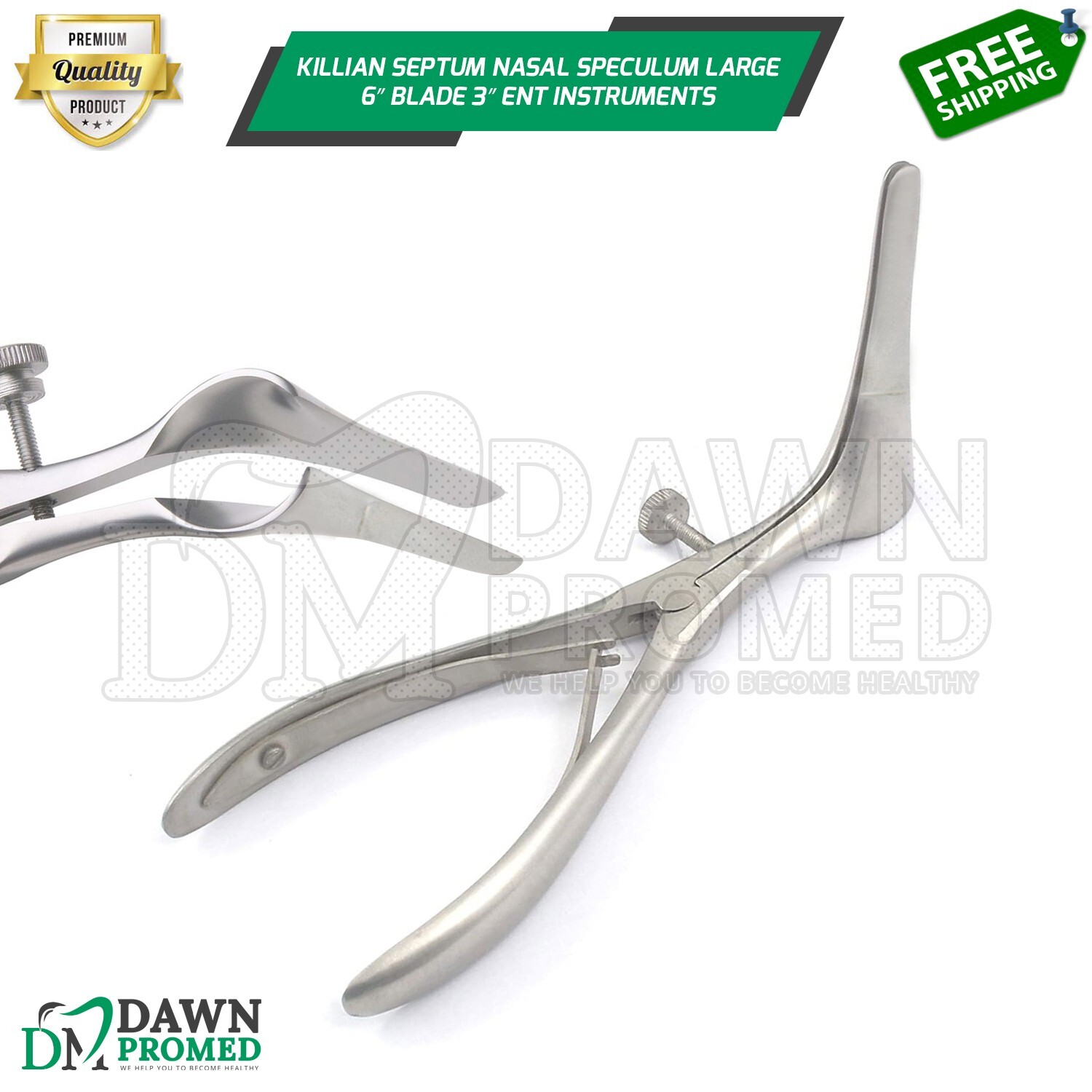 Killian Septum Nasal Speculum Large 6″ Blade 3″ Diagnostic ENT Inst German Grade