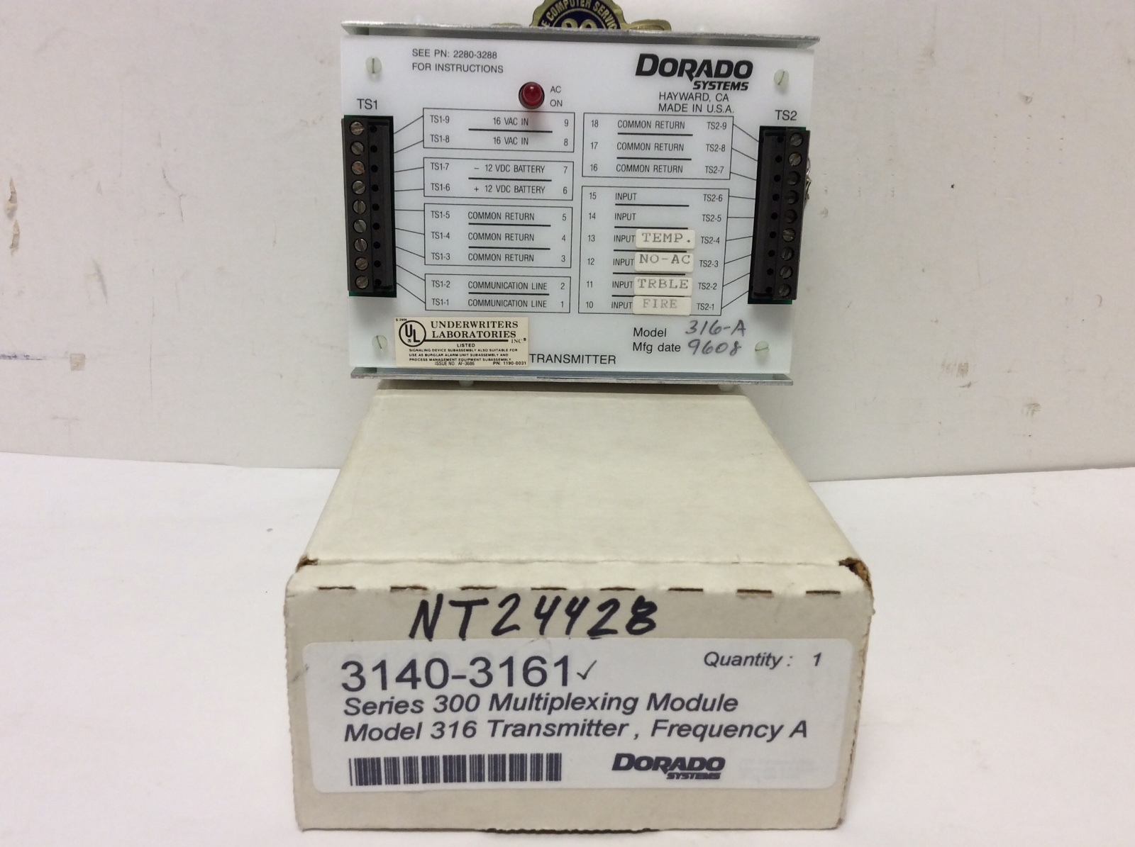 Dorado Systems 3140-3161 Series 300 multiplexing module 316 Transmitter Alarm