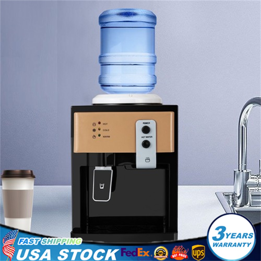 110V 60HZ Mini Electric Desktop Water Cooler Dispenser Hot/Ice/Temperature Water