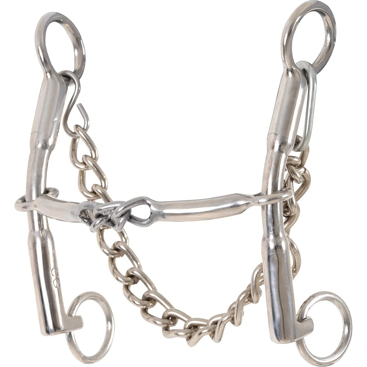 Classic Equine Carol Goosetree Chain Short Gag Bit - 5 1/4” Sweet Iron Chain