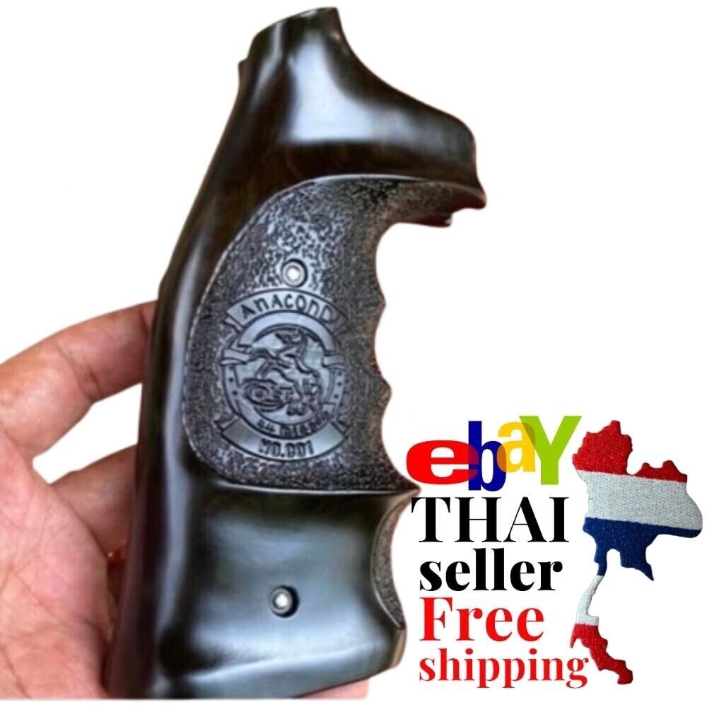 Grip for Anaconda Colt Handcraft Back closed pistol .44 Maximum WOOD mount THAI