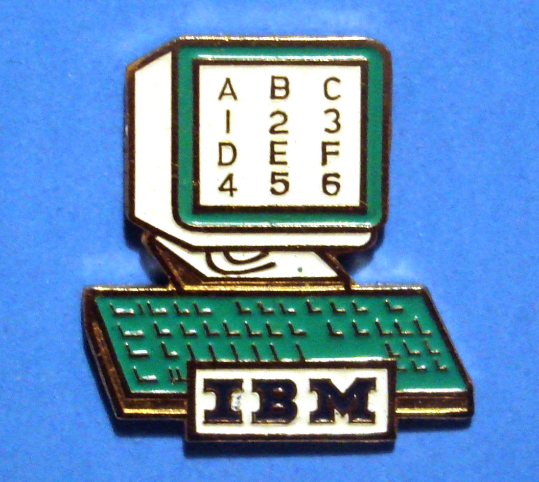 IBM - PERSONNAL COMPUTER - EDUCATION - RARE VINTAGE LAPEL PIN - HAT PIN