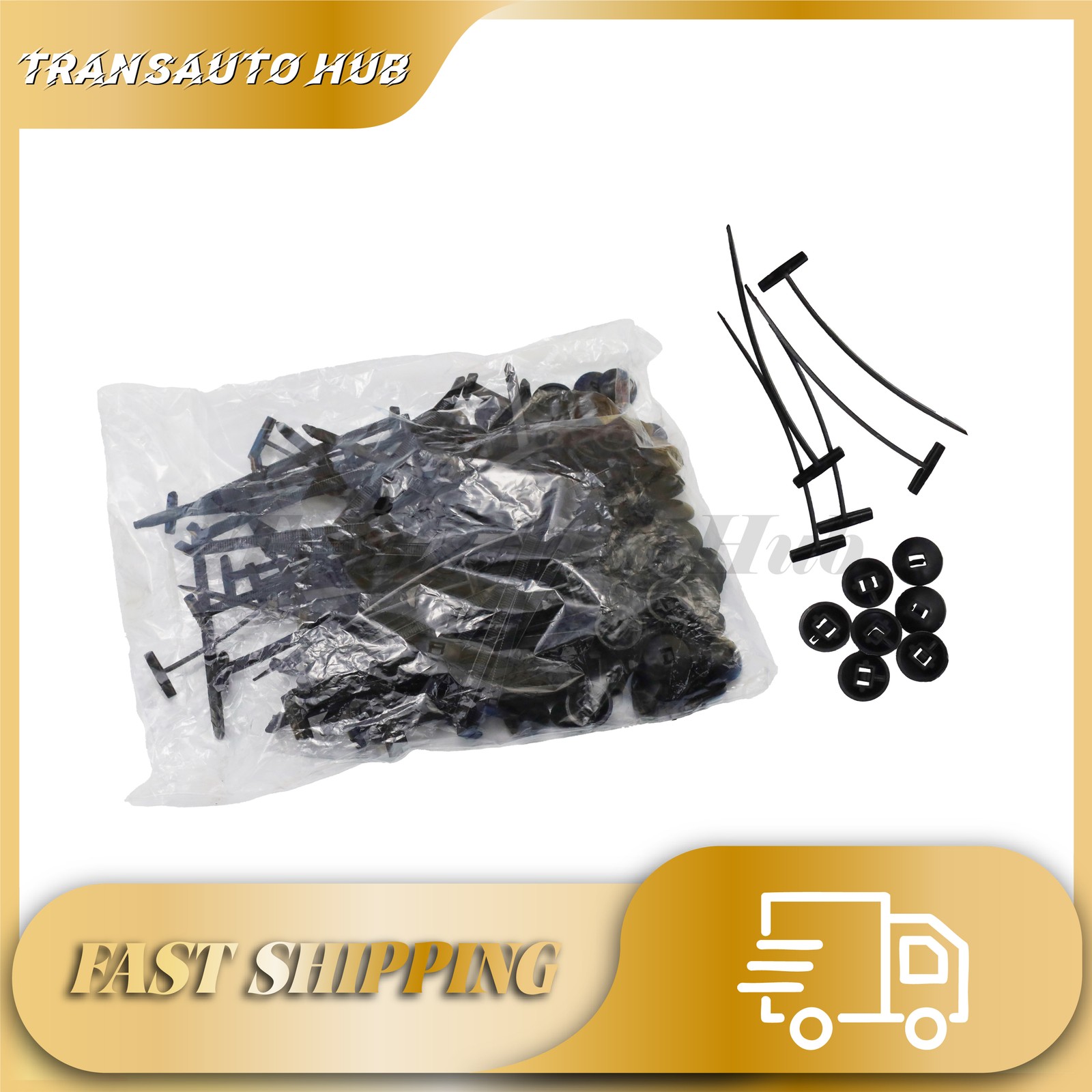 100x Black Nylon Cable Ties Heavy Duty Self-Locking Zip Ties Multi-Purpose