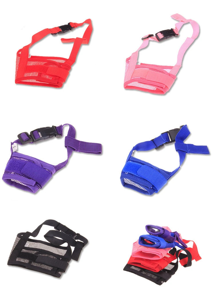 Dog Muzzle for Small Large Dogs Adjustable Mesh Breathable Pet Mouth for