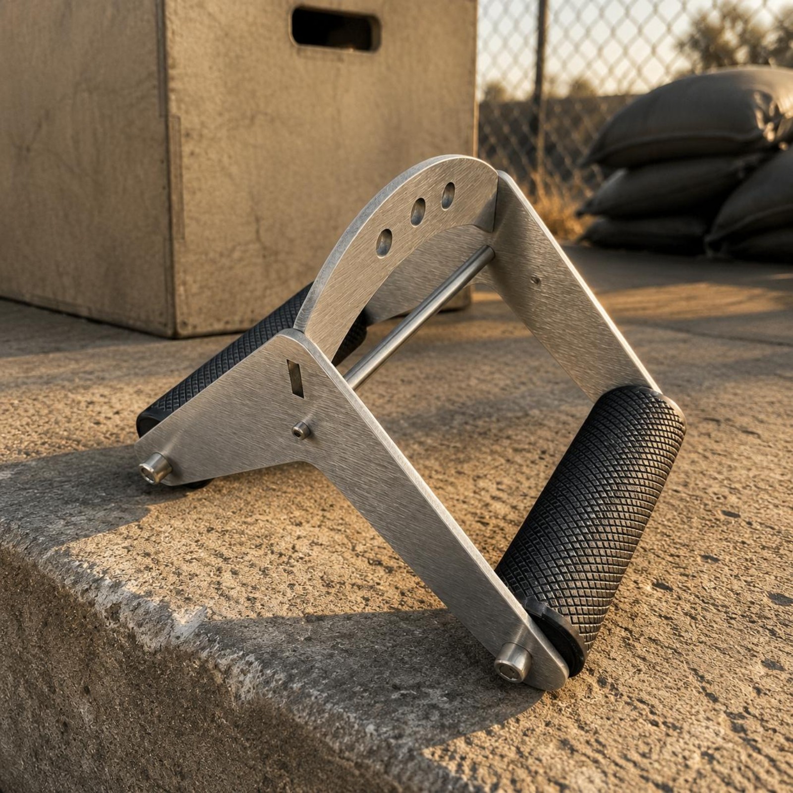 Wrist Rotation Bar Accommodates 2 in Plates Rotating Grip Instructor Ergonomic