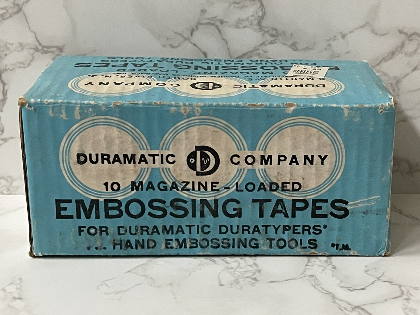 VTG Box of 8 Duramatic Embossing Tapes Red 401 M