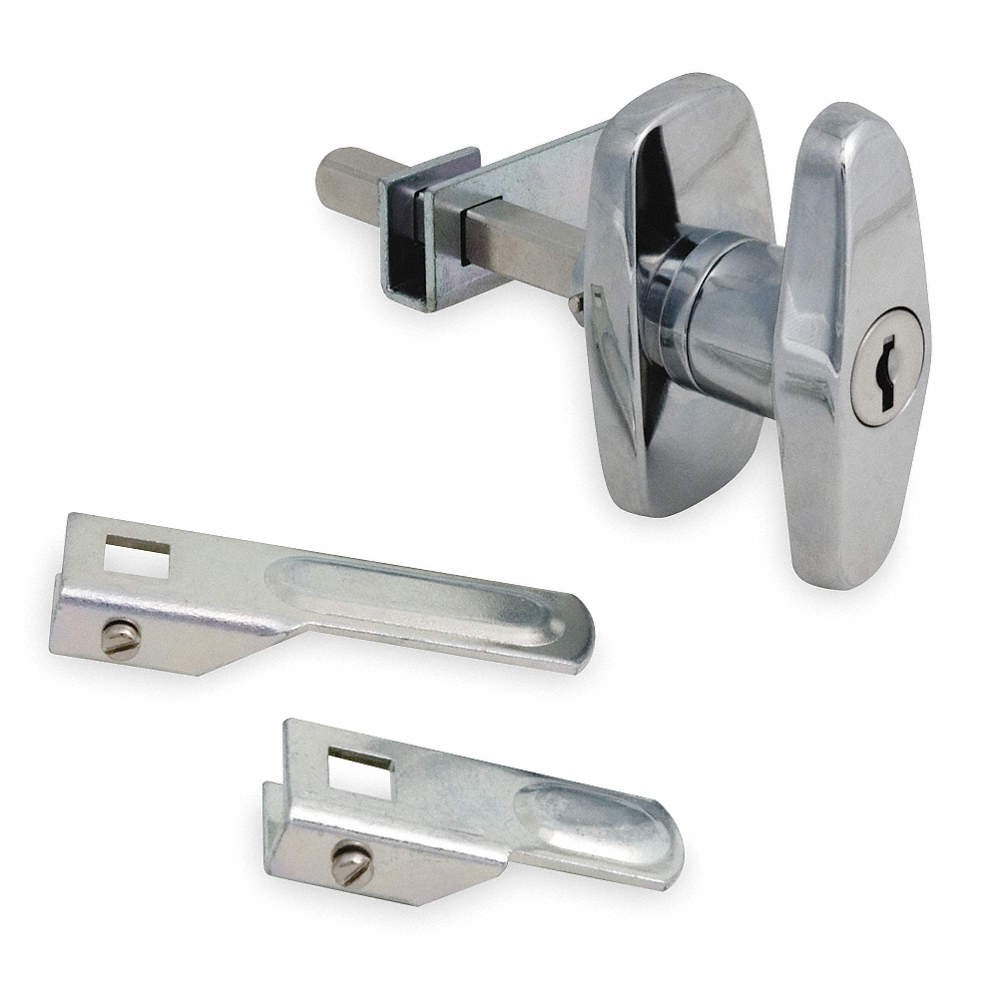 GRAINGER APPROVED 4RRE5 Cam Latch,Keyed,Bright Chrome 4RRE5