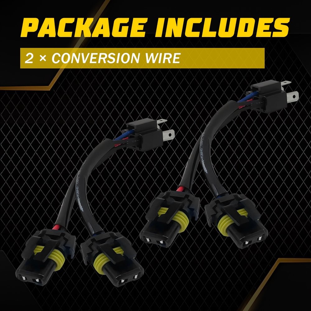 Conversion Wire H6054 to 9005 9006 Two Harness Head Light Bulb Adapter Socket EH