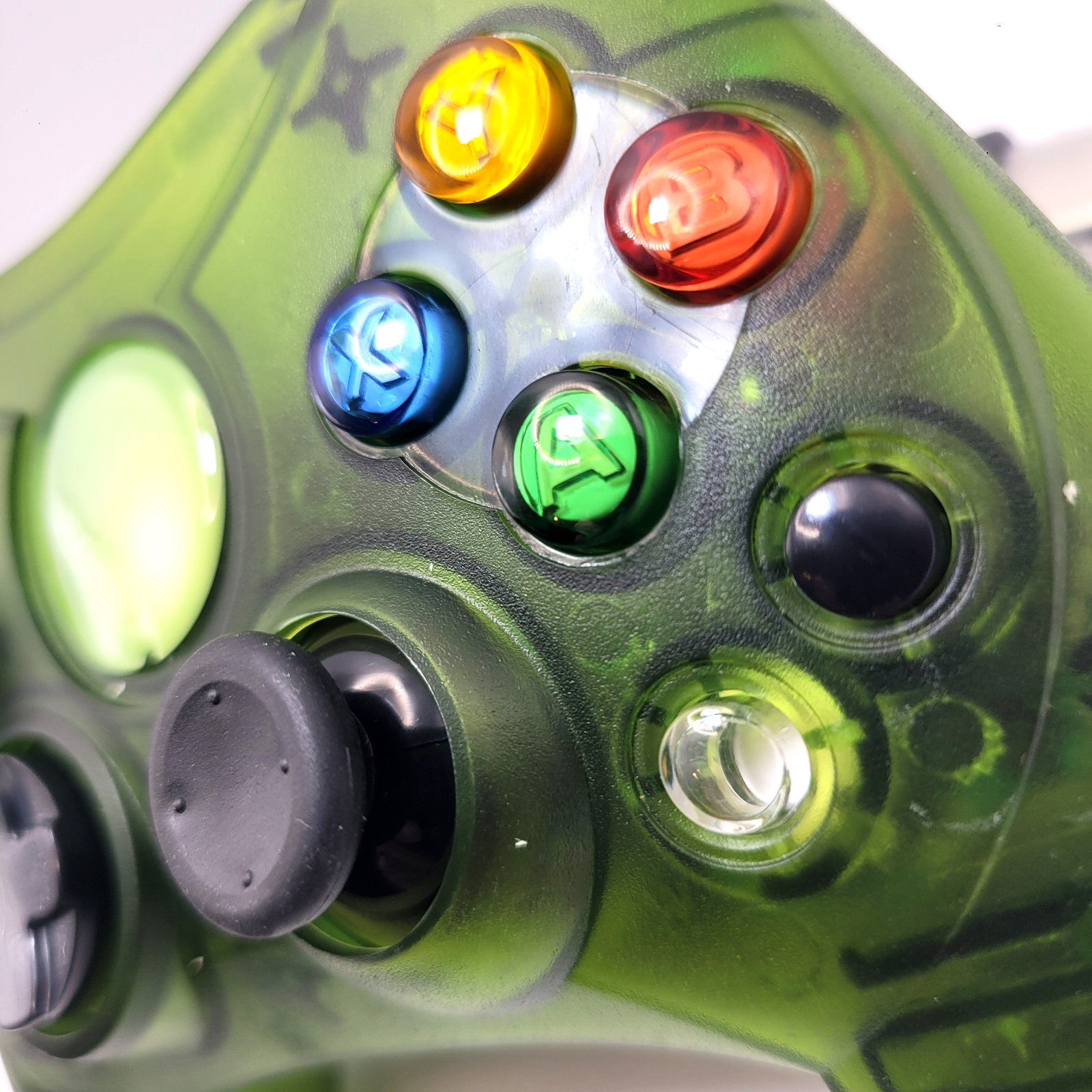 Xbox Clear Green Wired S-Type Analog Controller for Original Xbox Console