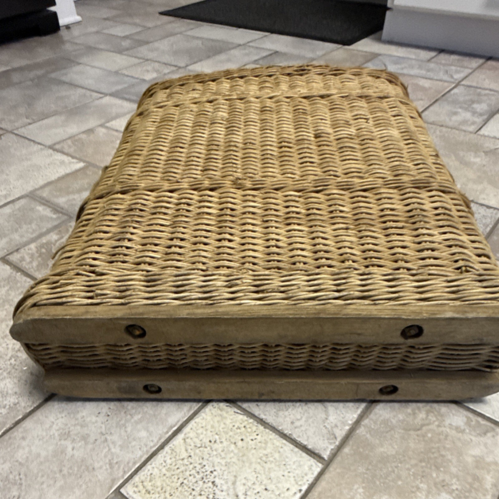 WWII German Military Wicker Basket Nr 08301 Original Field Gear Militaria