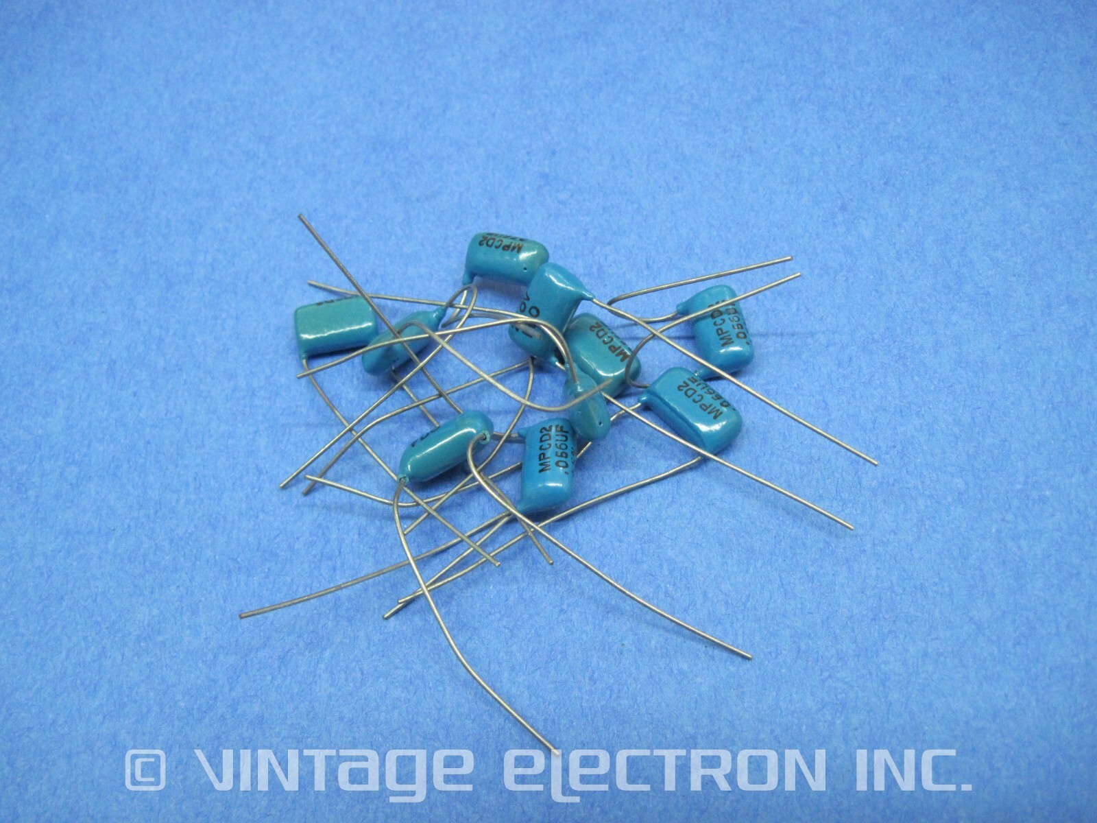 (10) Radial Polycarbonate Metallized Film Capacitors: 0.056uF 5% 250V