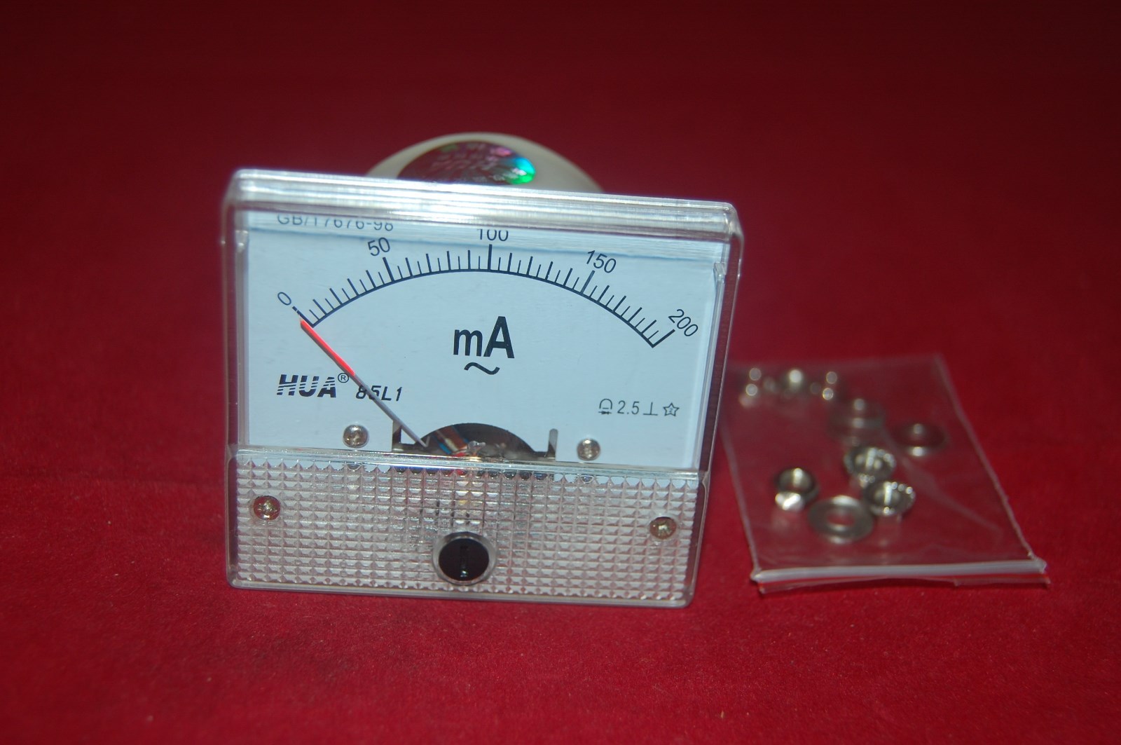 AC 200mA Analog Ammeter Panel AMP Current Meter 85L1 0-200mA  directly connected