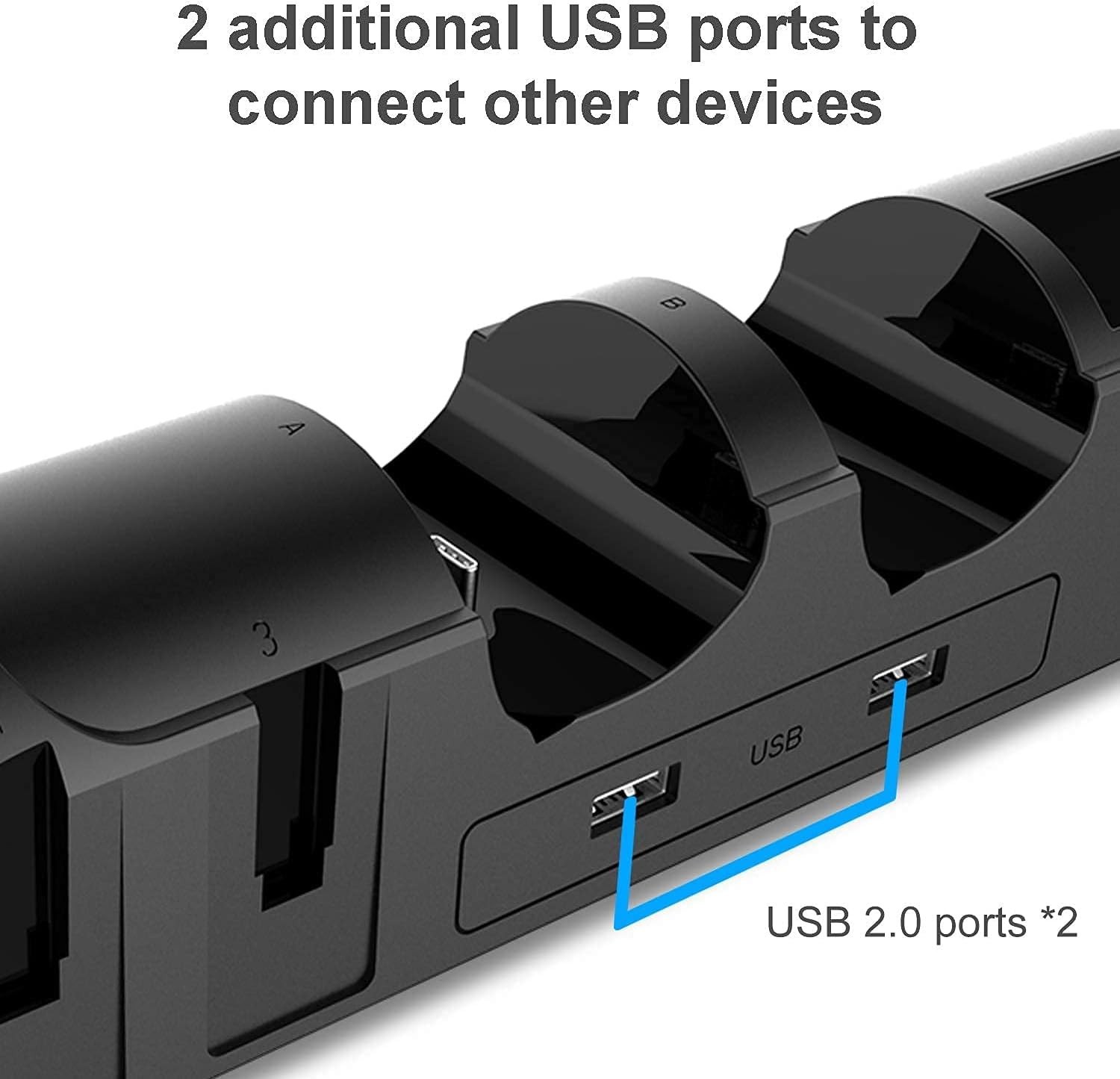 Safe & Compact Charging Dock for Switch Pro Controllers - 6-in-1 with Smart Chip