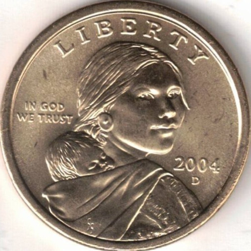 2004-D $1 Brilliant Uncirculated Business Strike Sacajawea Dollar Coin!