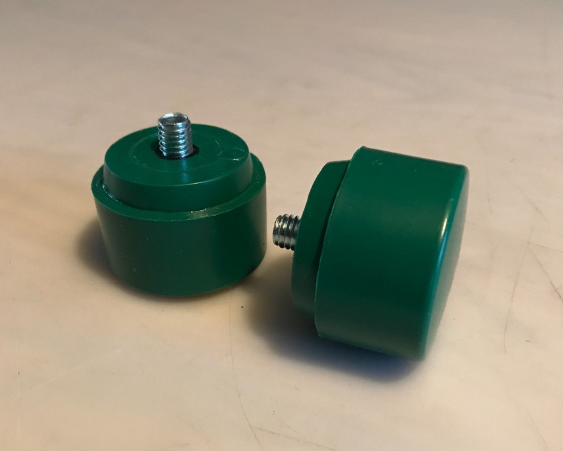 2 Pack - Nupla 75.15-204 Hammer Tip, Vinyl Coated, 2" Dia, 3/8-16