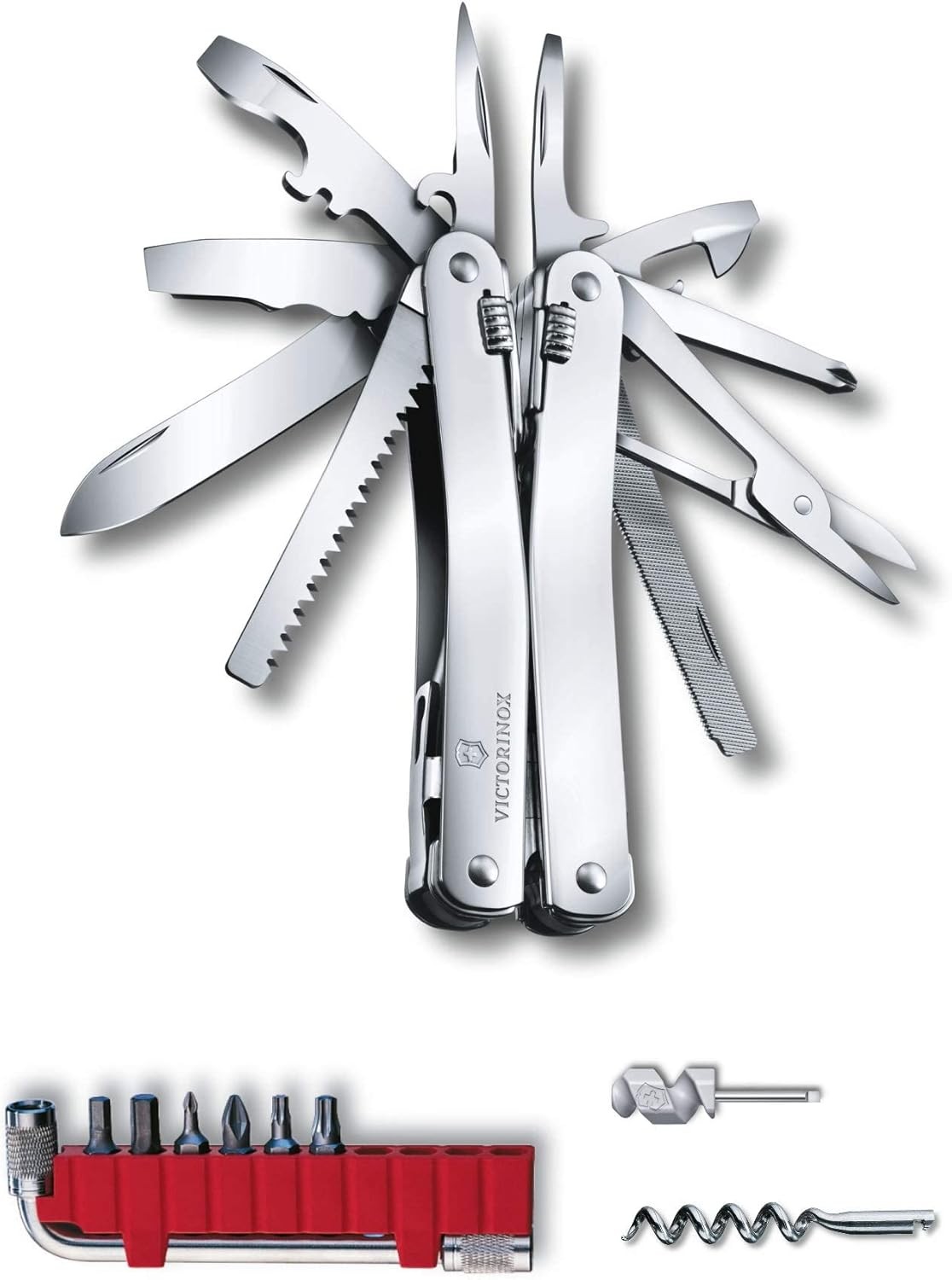 Ratchet Swiss Army Knife, 35-in-1 Multi-Tool, Silver