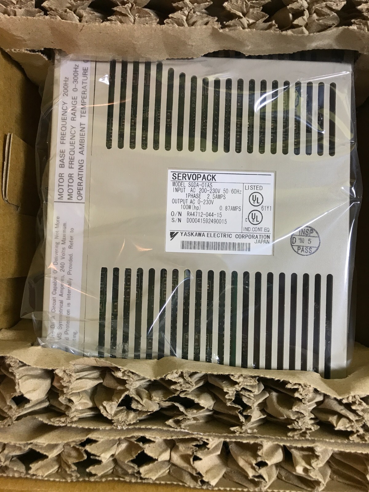 Yaskawa SERVOPACK SGDA-01AS Amplifier Controller NEW