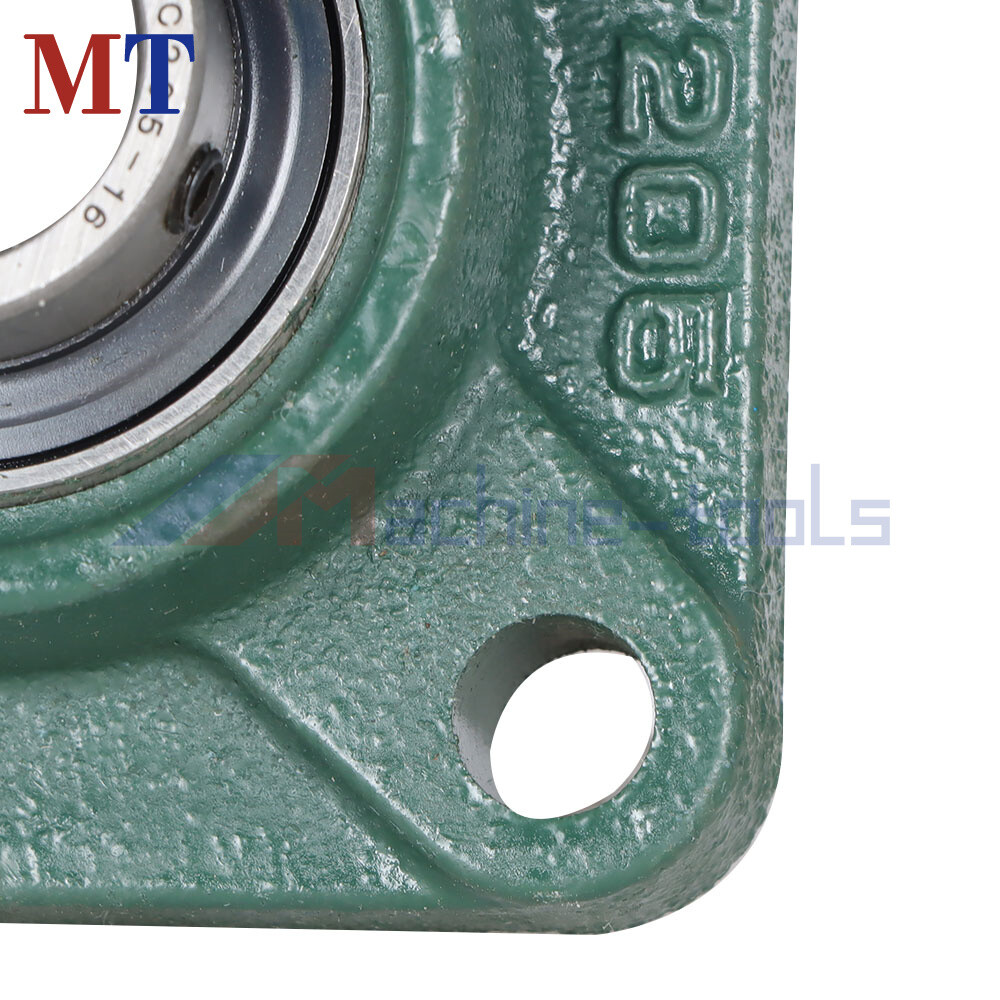 2 Pack UCF205-16 Solid Base Pillow Block Flange Mounted Bearing 1" Bore 4 Bolt