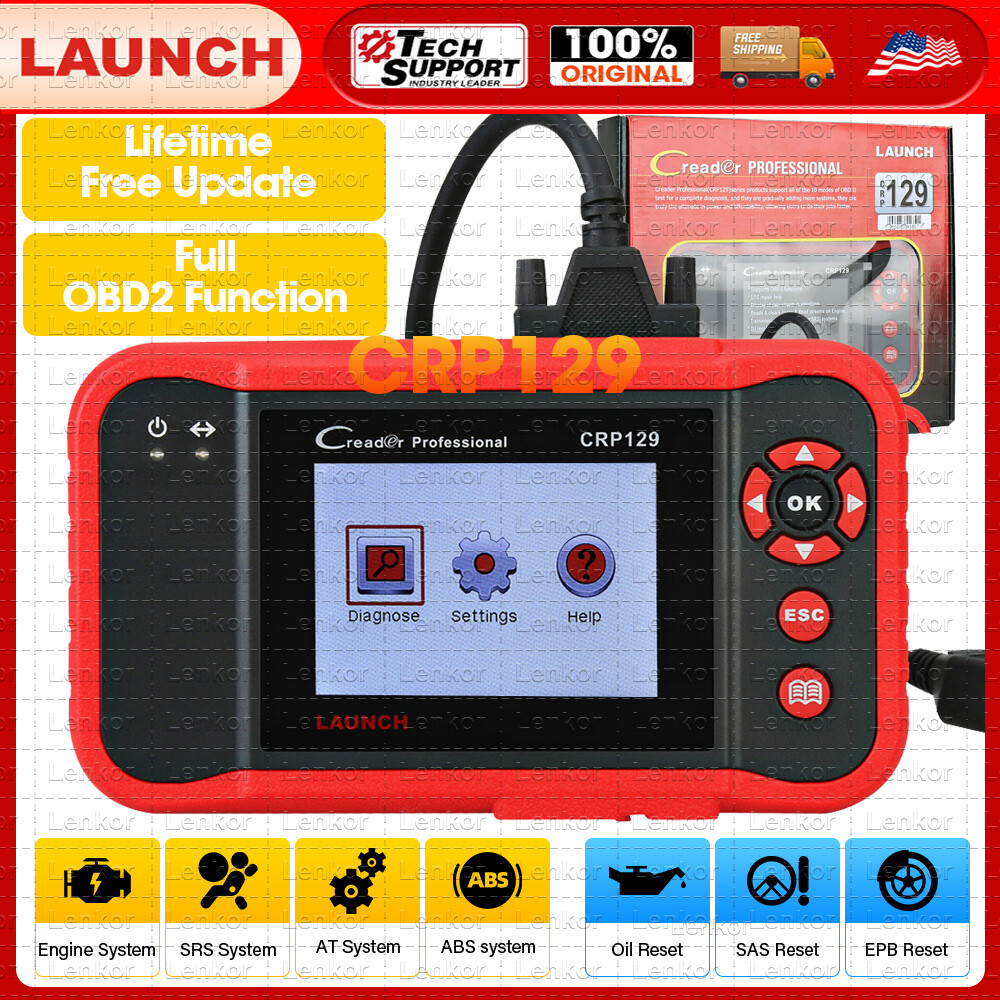 LAUNCH CRP129 PRO Car OBD2 Diagnostic Scan Tool Auto Scanner Code Reader ABS SRS