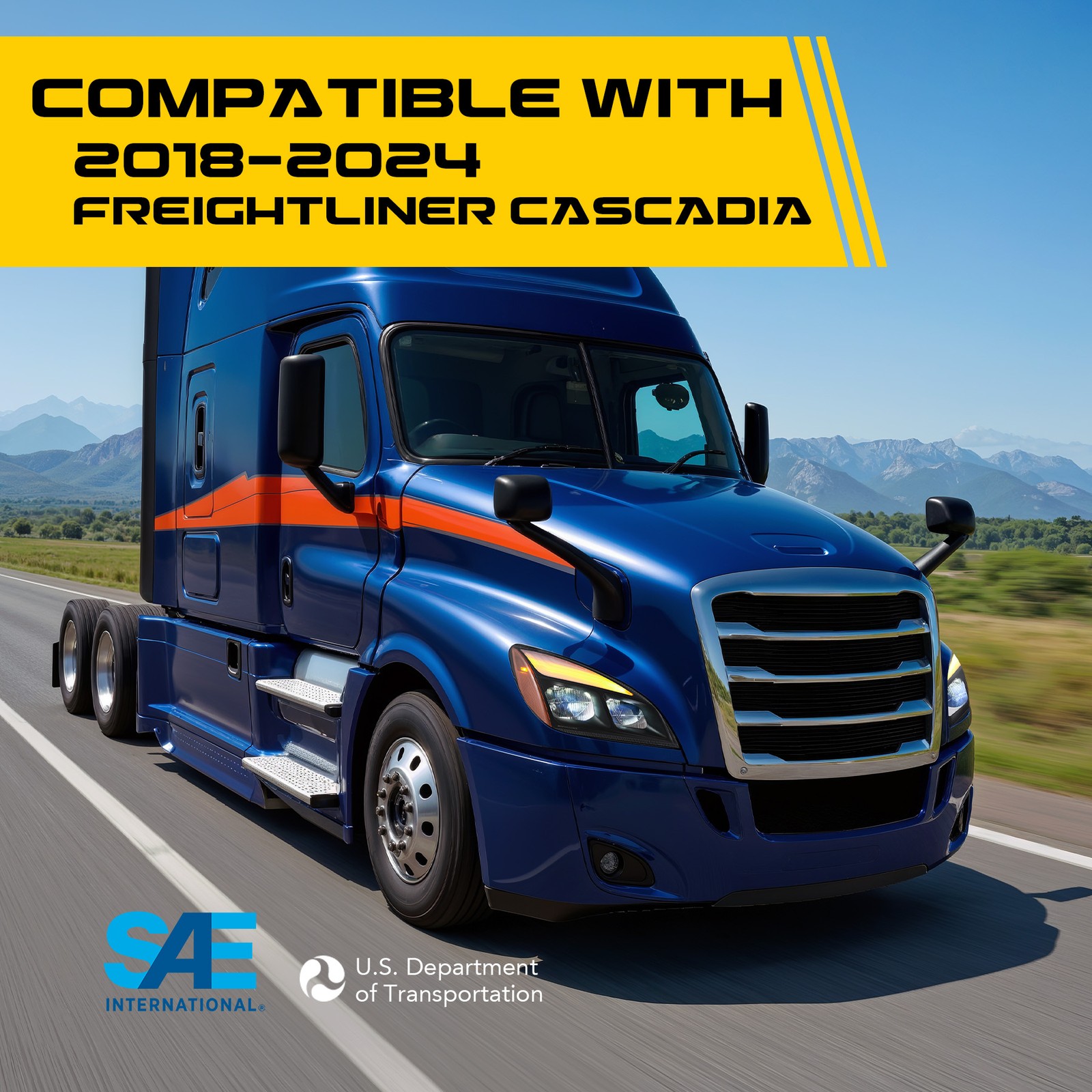 Full LED RH Headlight Replacement for 2018-2025 Freightliner Cascadia w Bulbs