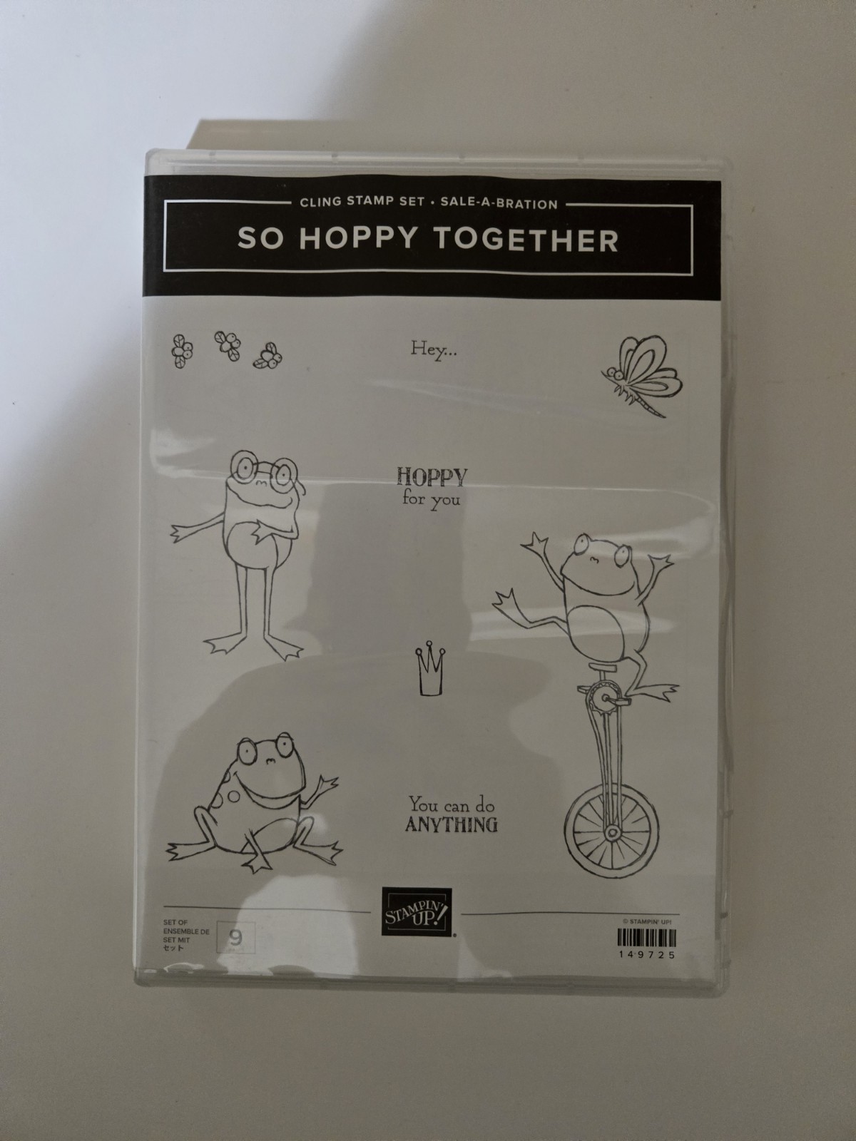 Stampin Up "So Hoppy Together" Rubber Stamp Set 9 pc. #149726