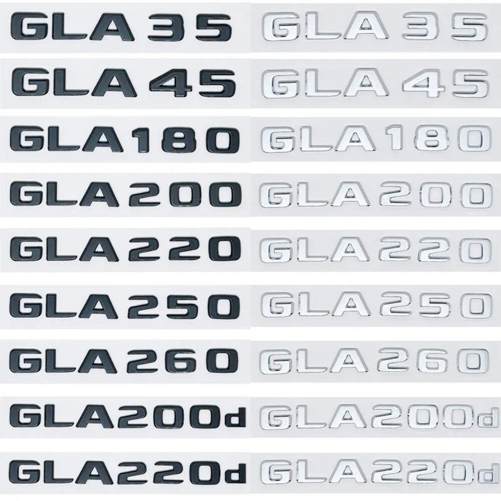 Car Tail Trunk Letters Logo Emblem Badge Sticker For Mercedes Benz GLA Class 4MA