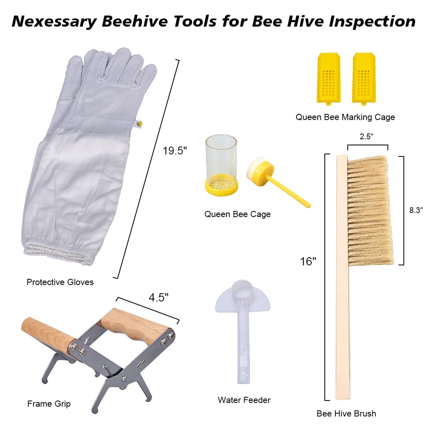 MayBee Beekeeping Supplies Bee Keeper Starting Kit 20 Pcs Beekeeping Tool Kit...