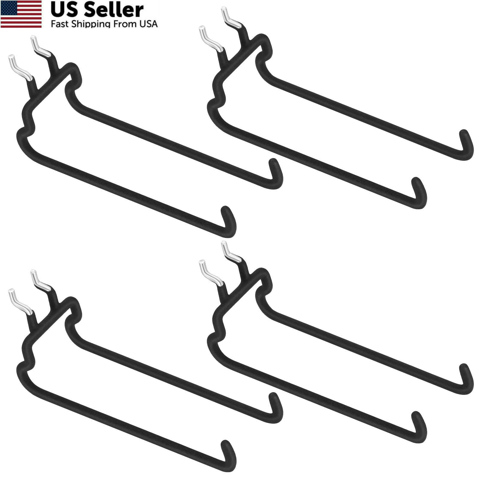 Hotop 4 Pack Pegboard Drill Holder Hooks, Black 7.48 x 2.8 x 3.66 Inch,