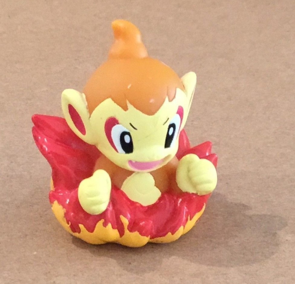 2009 Pokemon Finger Puppet Evil Chimchar Figure Catch Them All Nintendo Bandai