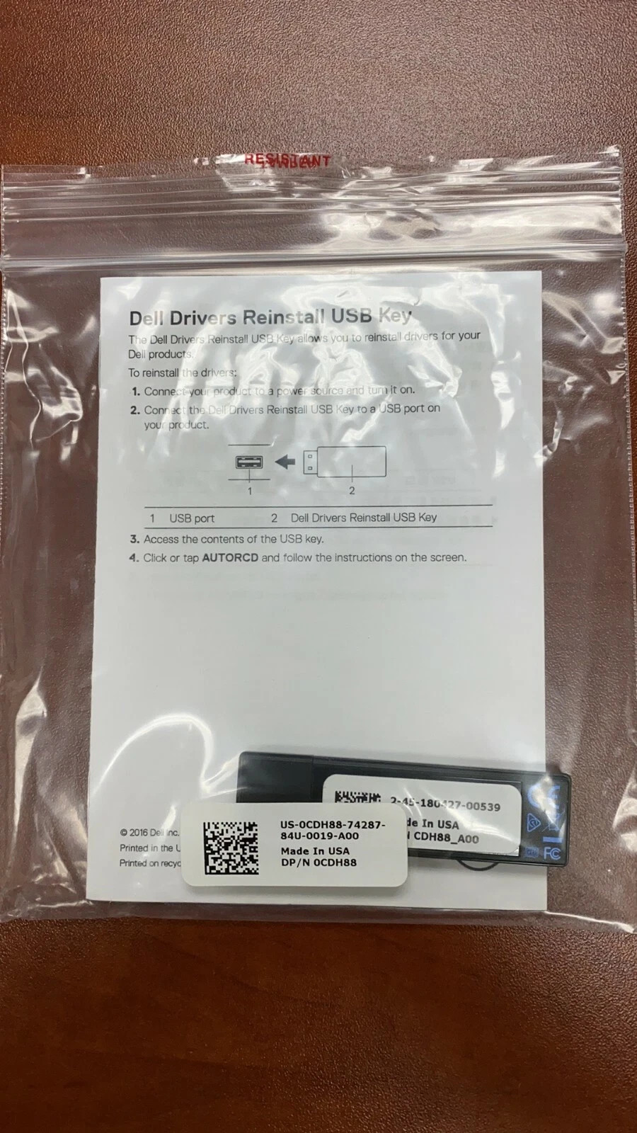 DELL DRIVERS REINSTALL USB KEY FOR Latitude 5491 5591 Precision 3530 Notebook