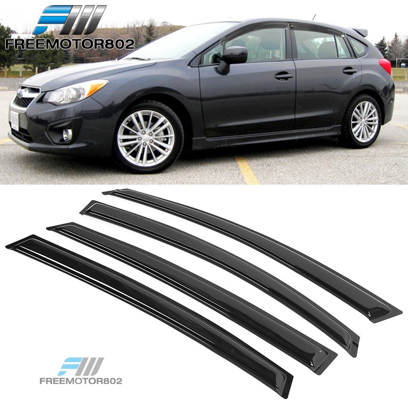 Fit 12-16 Subaru Impreza & 13-17 XV Crosstrek Window Visor Rain Sun Guard