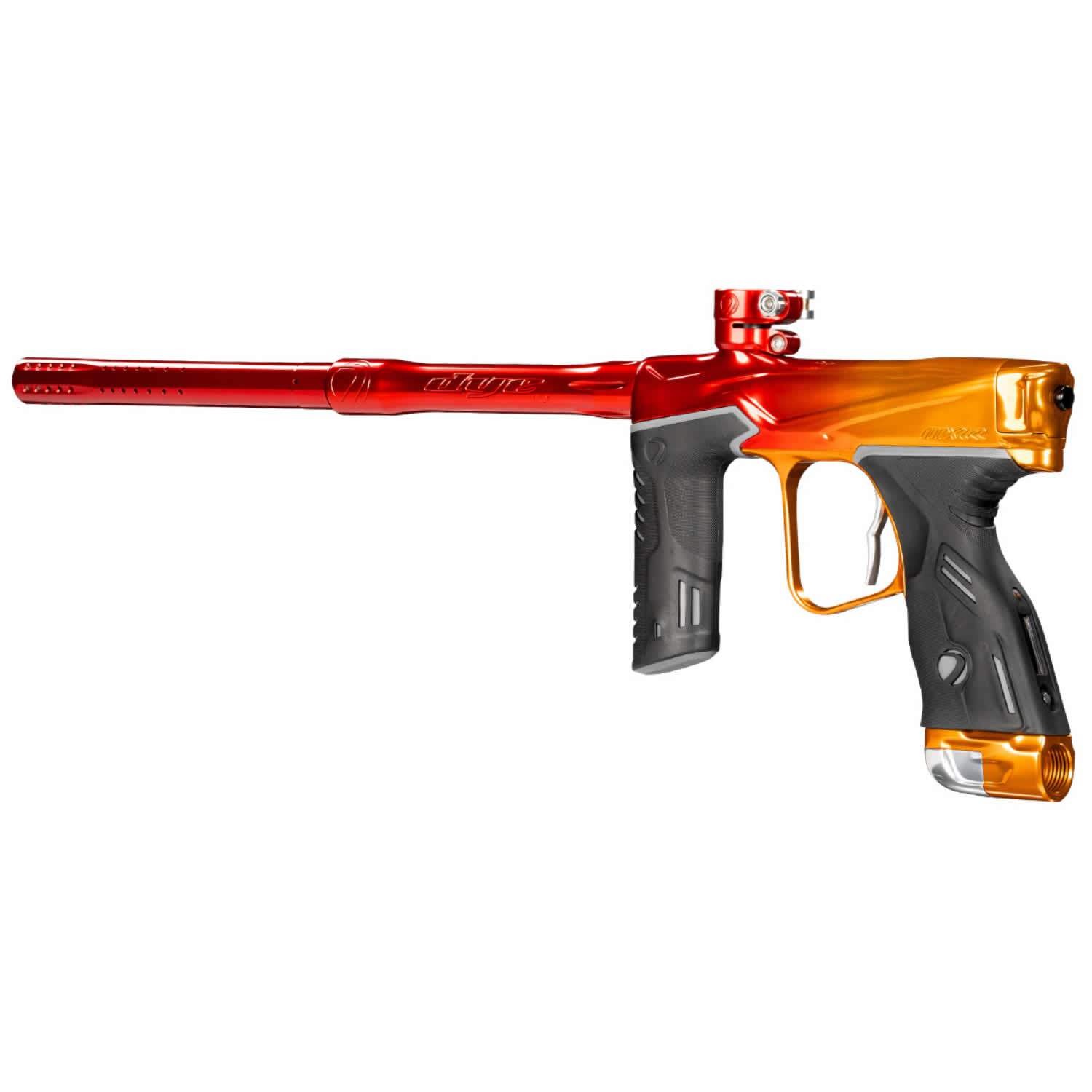 Dye MXR Paintball Marker - Sunrise Fade (Gloss Red / Orange)